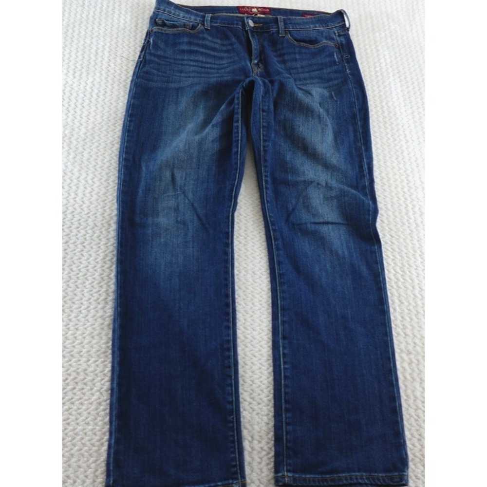 Lucky Brand Sofia strainght Boot Cut Mid Rise Denim Blue Jeans Women's Size14/32